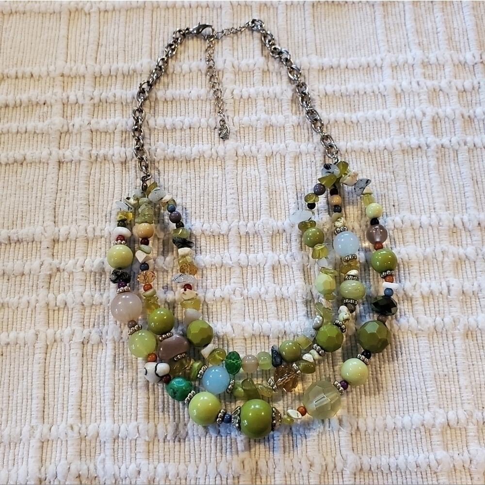 Boho Beaded Statement Adjustable Colar Necklace - image 1